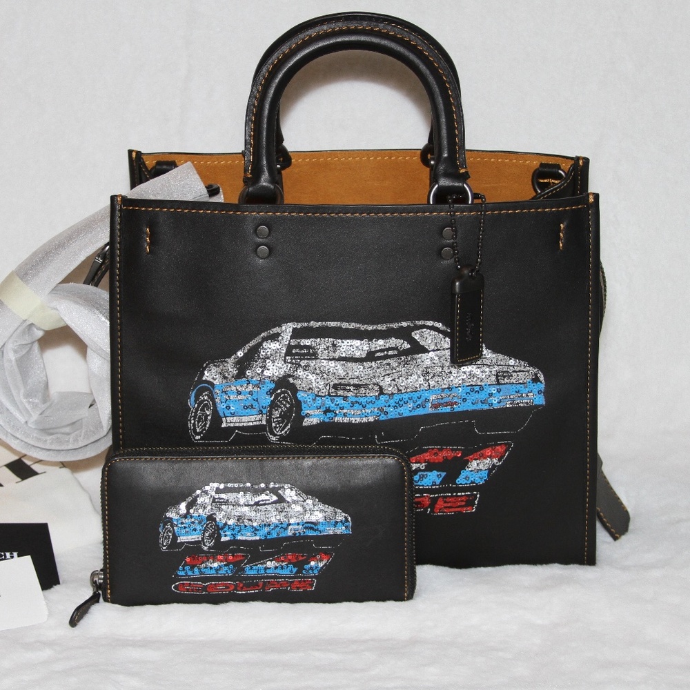 NWT COACH Rogue 30 and Wallet Set Leather Purse Handbag